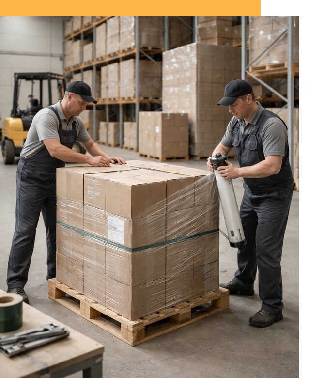 Упаковка и паллетирование грузов от 3644 руб: защита и крепление