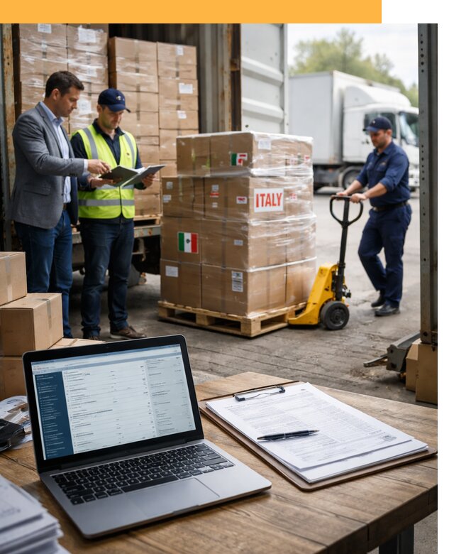 Доставка грузов из Италии: морские и авиаперевозки от 18742