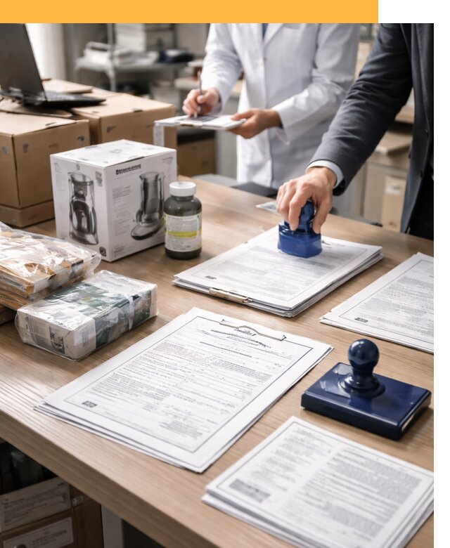 Сертификация импортных товаров от 12494 с таможенным сопровождением